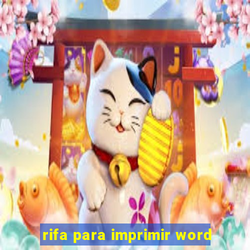 rifa para imprimir word